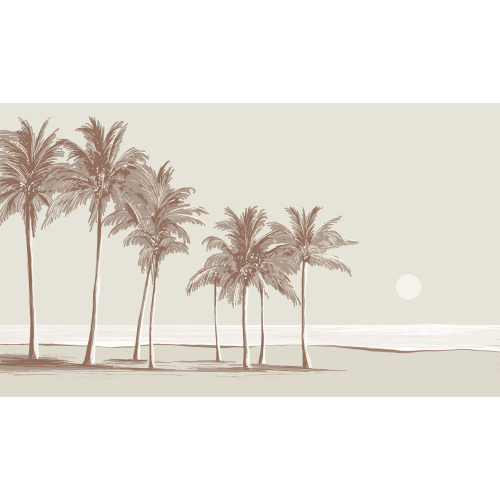 Außendekor Palm trees - UV-beständig
