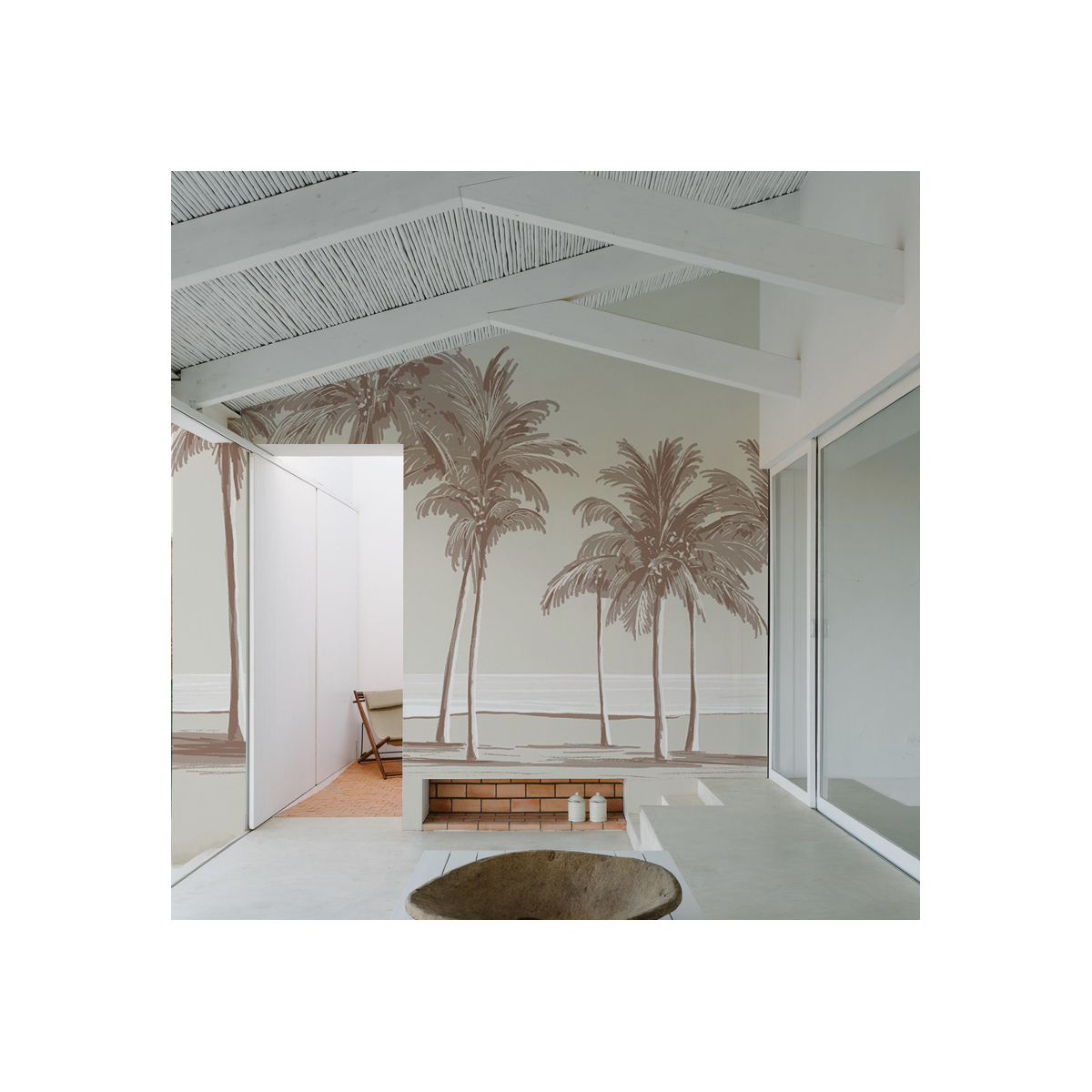 Decoración exterior con palmeras - Resistente a los rayos UV