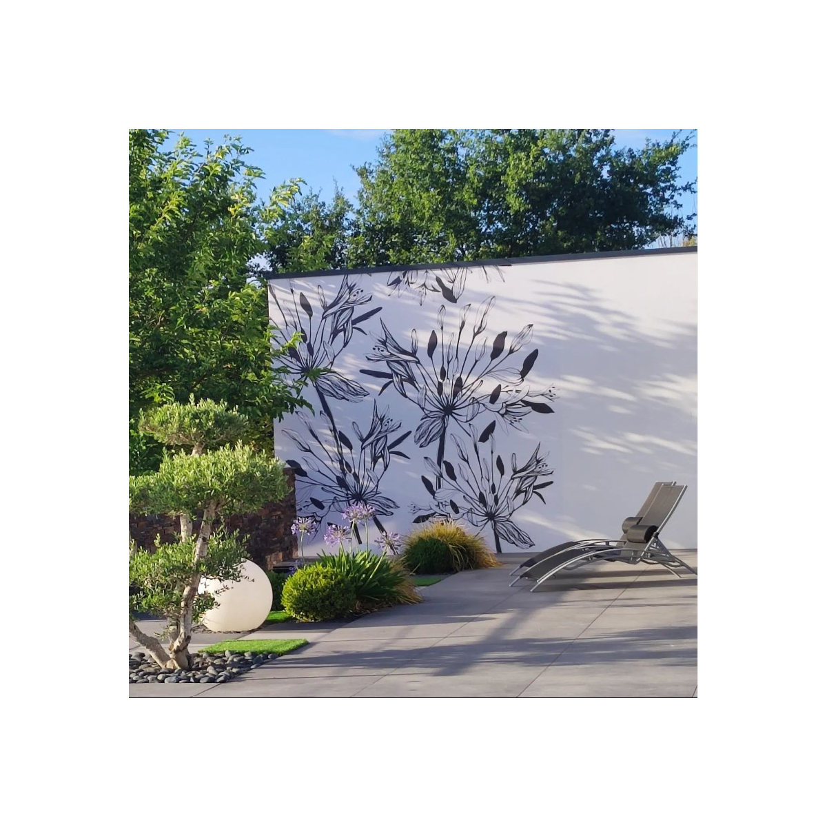 Outdoor décor Graphic flowers - Acte-Deco