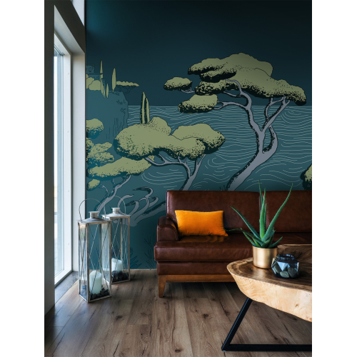 Panoramic wallpaper Creeks landscape - Collection Elisabeth Pese - Acte-Deco