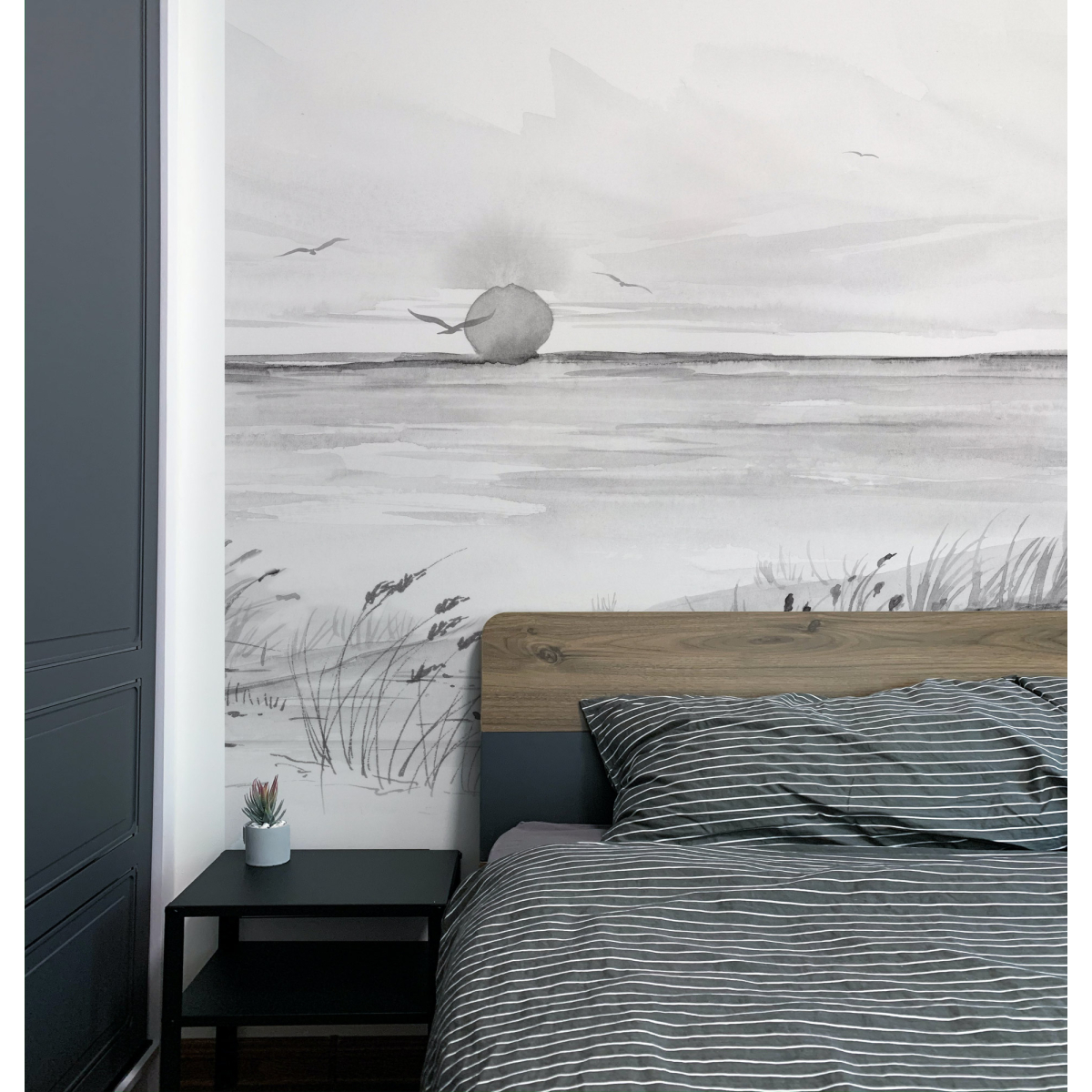 Papel pintado panorámico Paisaje de atardecer - Colección Noëmie Krey - Acte-Deco