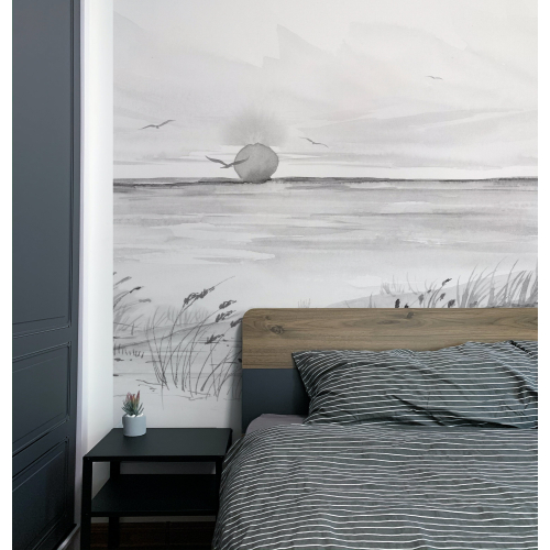 Panoramic wallpaper Sunset landscape - Collection Noëmie Krey - Acte-Deco