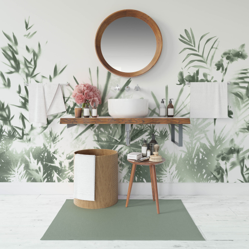 Panoramic wallpaper Tropical leaves - Michela Maranzana collection - Acte-Deco