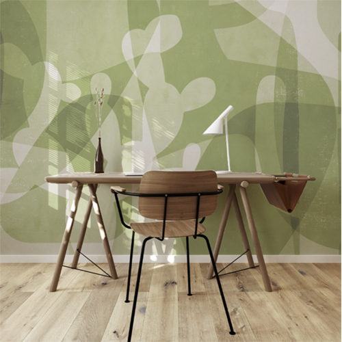 Panoramic wallpaper Graphic cactus - Michela Maranzana Collection - Acte-Deco