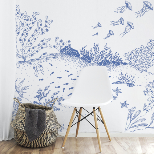 Panoramic wallpaper underwater vegetation - Collection Axelle Design - Acte-Deco