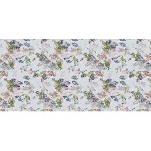 Panoramic wallpaper with abstract leaf pattern - Studio Cymé collection - Acte-Deco