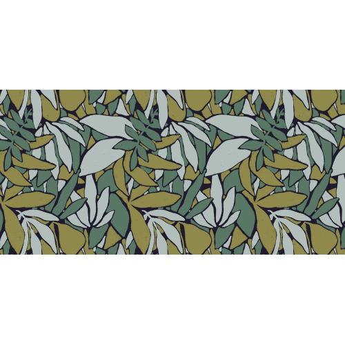 Minimal jungle panoramic wallpaper - Collection Studio Cymé - Acte-Deco