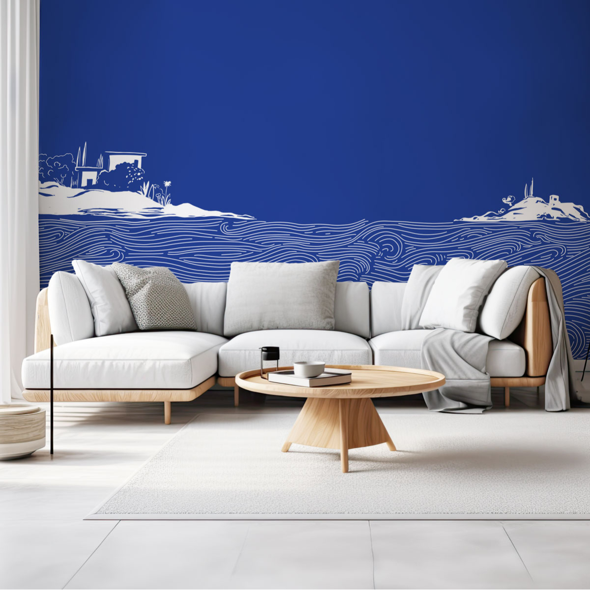 Porquerolles panoramic wallpaper - Collection Elisabeth Pese - Acte-Deco