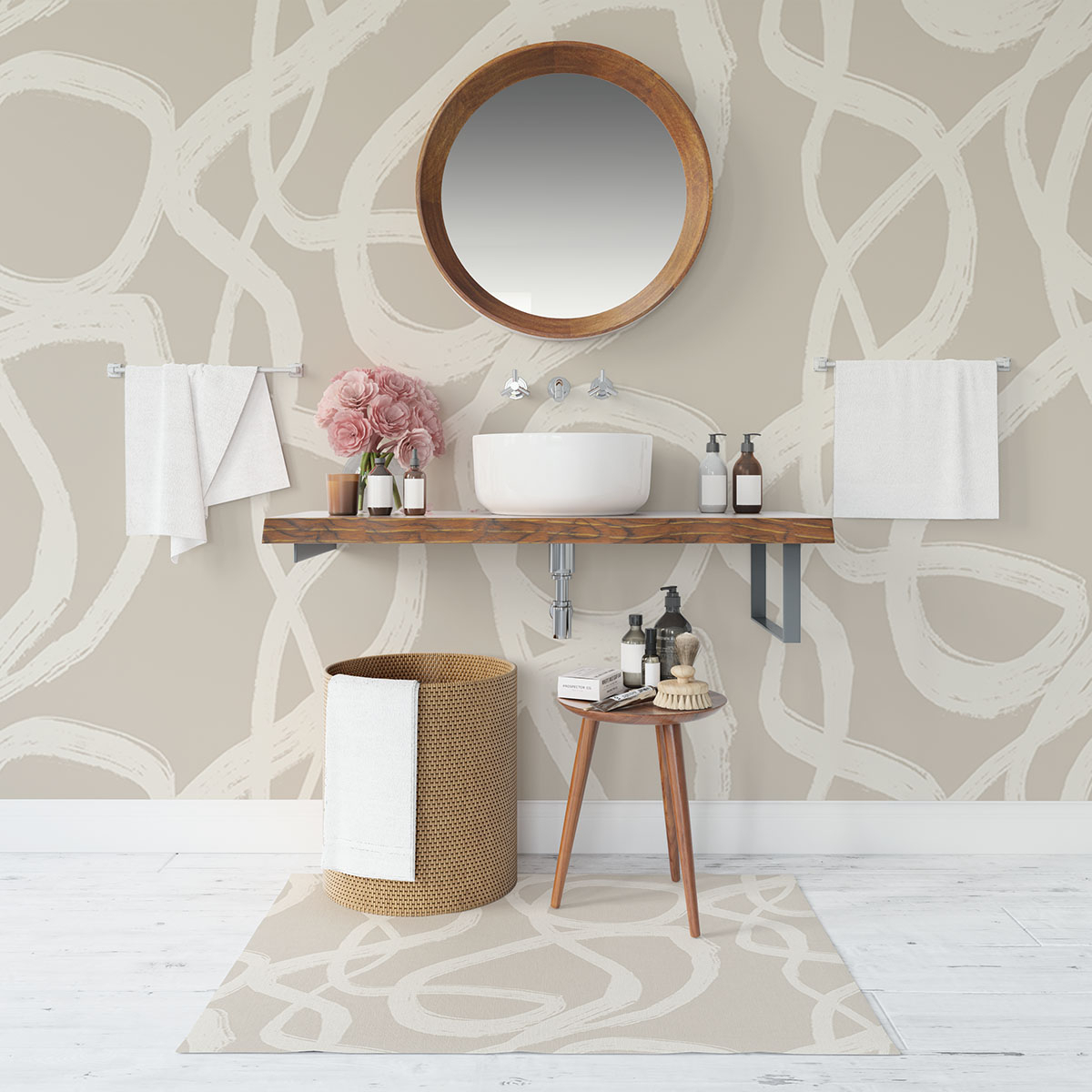 Panoramic wallpaper abstract line - Collection MMdesigner - Acte-Deco