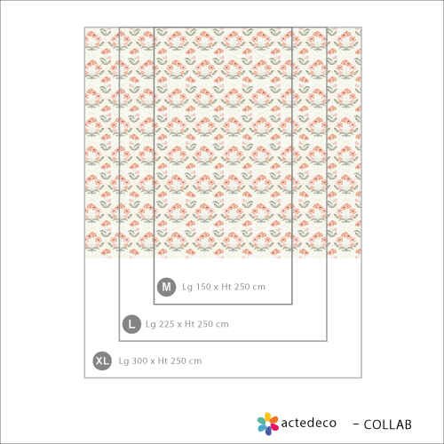 Papel pintado Anémona floral panorámica - Colección Émilie GAUVRIT Acte-Deco