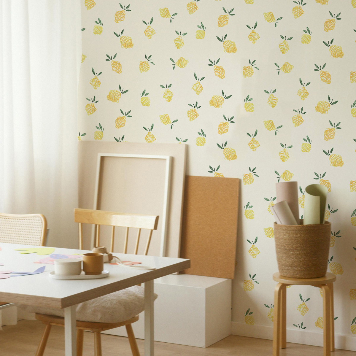 Lemons panoramic wallpaper - Collection Émilie GAUVRIT - Acte-Deco