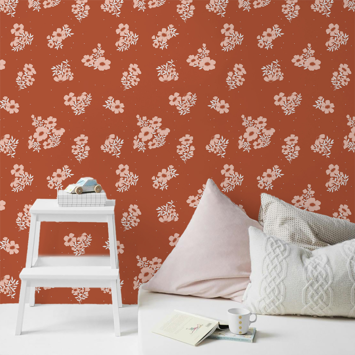 Papel pintado infantil panorámico floral - Colección Émilie GAUVRIT Acte-Deco