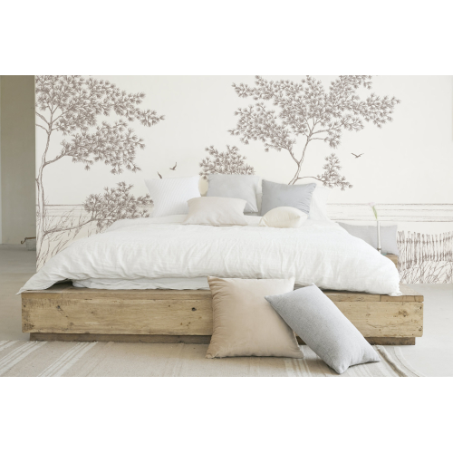 Panoramic seaside stroll wallpaper - Lulu au crayon collection - Acte-Deco