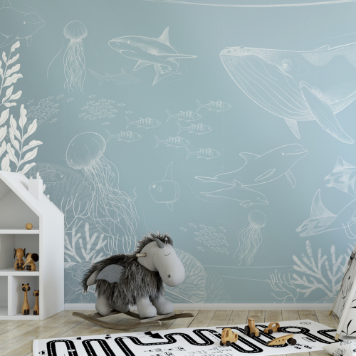 Panoramic Ocean wallpaper - Collection Emmanuelle Colin - Acte-Deco