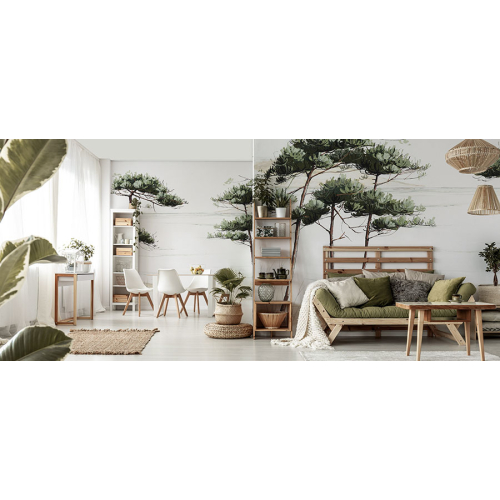 Panoramic wallpaper pine landscape - Collection Casa Luci - Acte-Deco