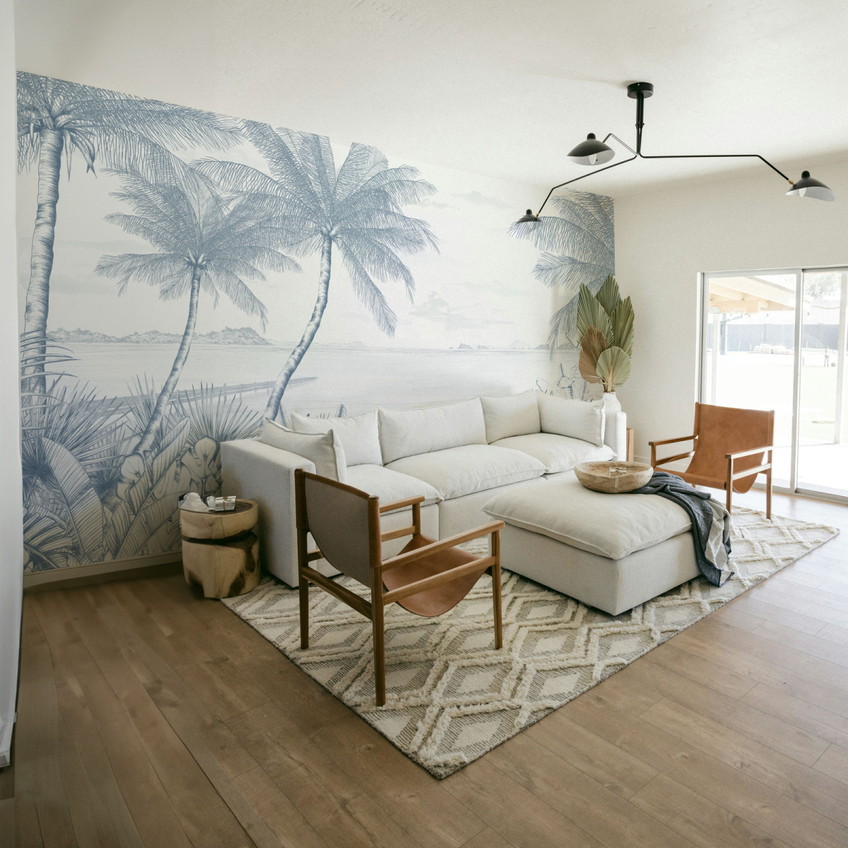 Panoramic wallpaper Tropical beach - Lulu au Crayon Collection - Acte-Deco