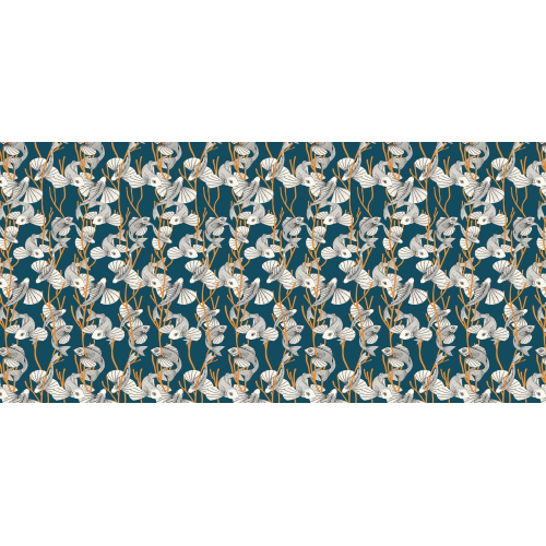 Panoramic wallpaper with carp patterns - Collection Alex & Marine - Acte-Deco