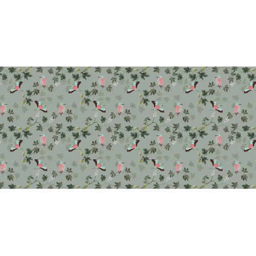 Panoramic wallpaper Motif oiseaux sous les marronniers - Collection Jessica LE DIVENAH - Acte-Deco