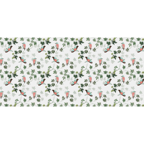 Panoramic wallpaper Motif oiseaux sous les marronniers - Collection Jessica LE DIVENAH - Acte-Deco