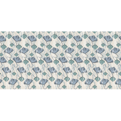 anoramic wallpaper with ray and coral patterns - Collection Alex & Marine - Acte-Deco