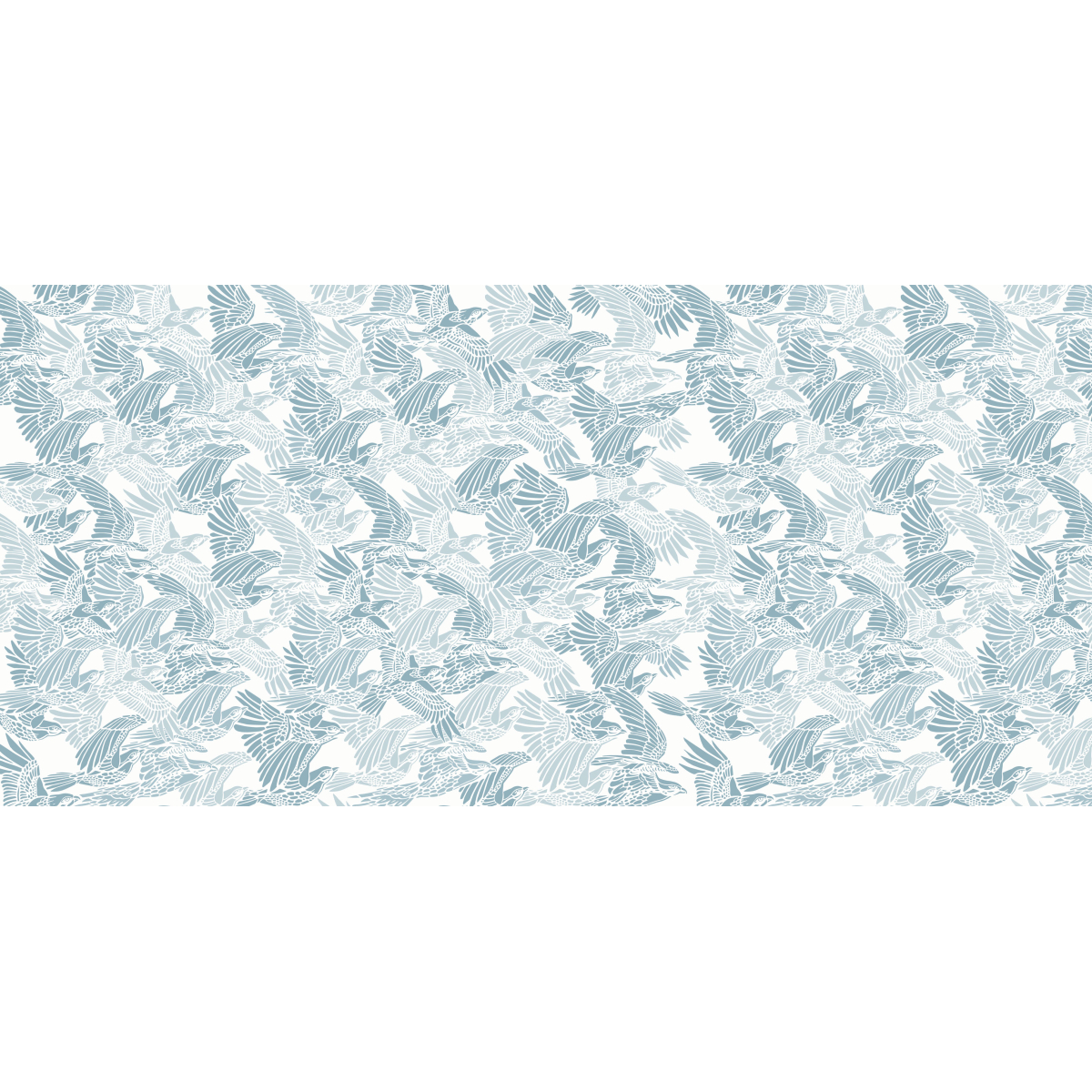 Panoramic wallpaper with a flock of birds - Collection Alex & Marine - Acte-Deco