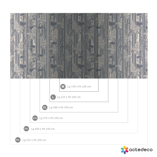 Panoramic wallpaper with bird pattern - Collection Alex & Marine - Acte-Deco