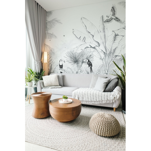 Panoramic wallpaper Tropical landscapes - Lulu au crayon collection - Acte-Deco