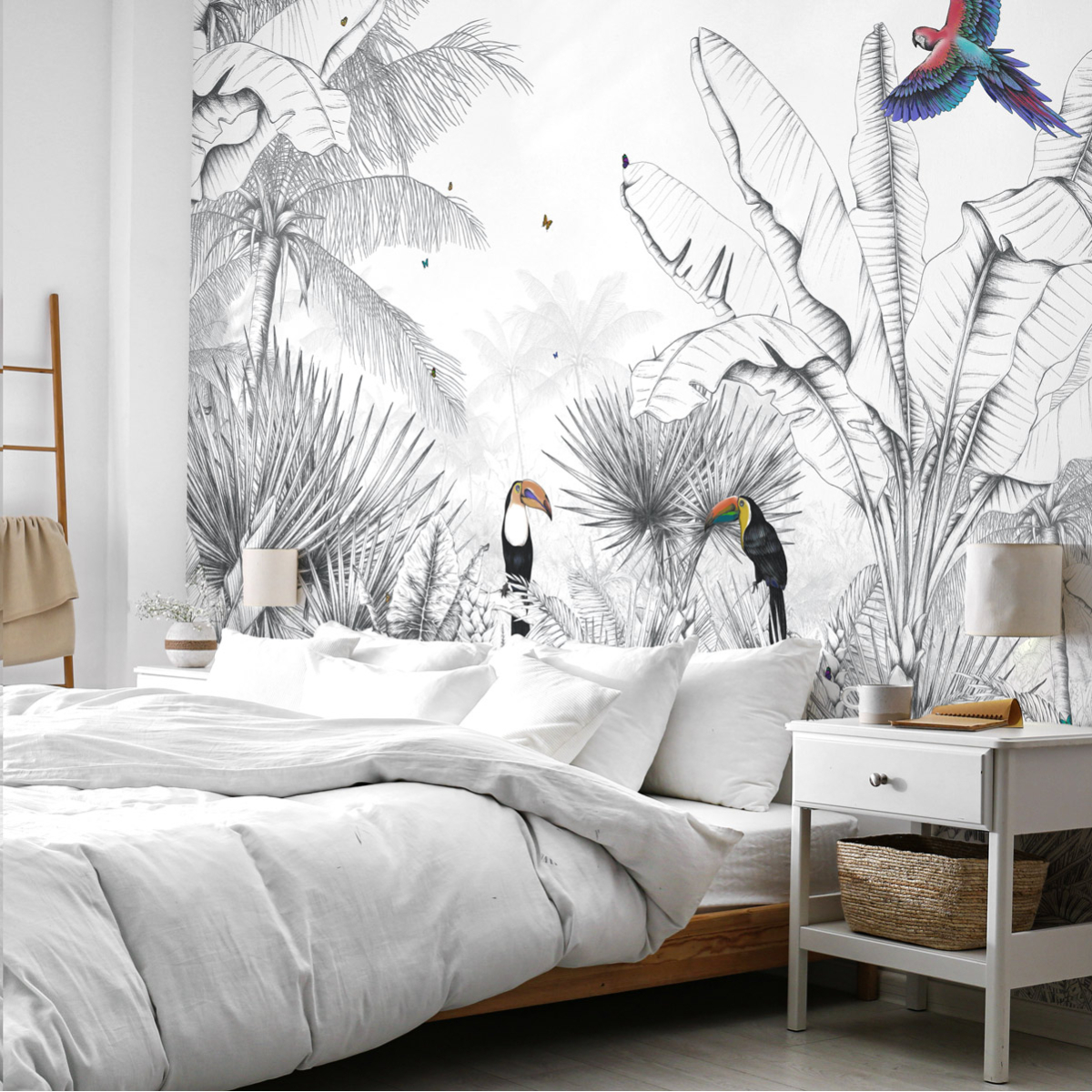 Panoramic wallpaper Tropical landscapes - Lulu au crayon collection - Acte-Deco