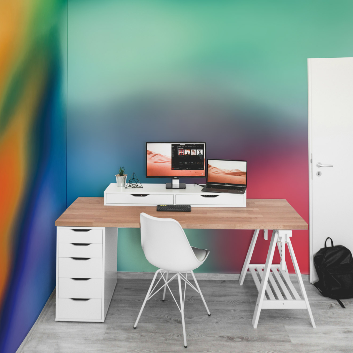 Panoramic wallpaper multicolour gradient - Collection Jacc&co - Acte-Deco