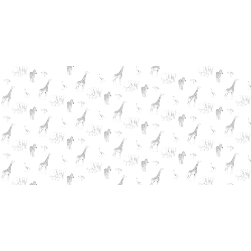 Animals of the savannah pattern wallpaper - Lulu au crayon collection - Acte-Deco