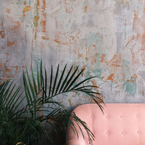 Panoramic orange wallpaper | Mexico | Acte-Deco