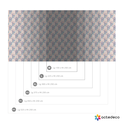 Panoramic wallpaper geometric pattern - Collection Studio Cymé - Acte-Deco