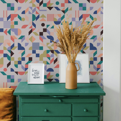 Panoramic wallpaper geometric shapes - Collection Studio Cymé - Acte-Deco