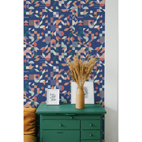 Panoramic wallpaper geometric shapes - Collection Studio Cymé - Acte-Deco