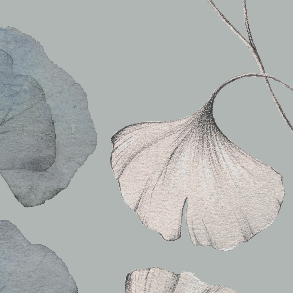 Panoramic Gingko wallpaper - Jessica LE DIVENAH Collection - Acte-Deco