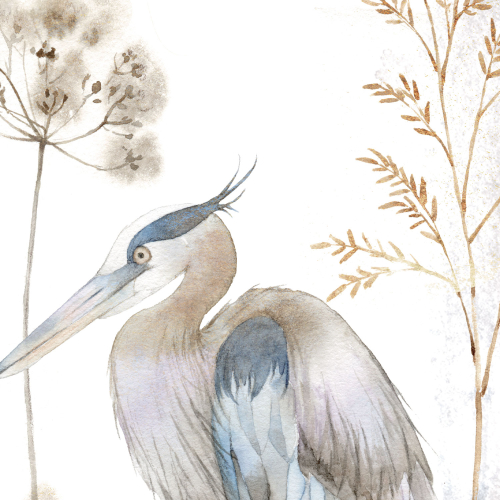 Panoramic wallpaper The heron - Collection Jessica LE DIVENAH - Acte-Deco