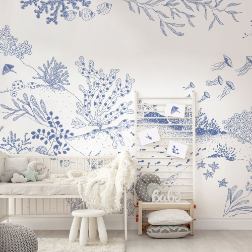 Panoramic wallpaper underwater vegetation - Collection Axelle Design - Acte-Deco