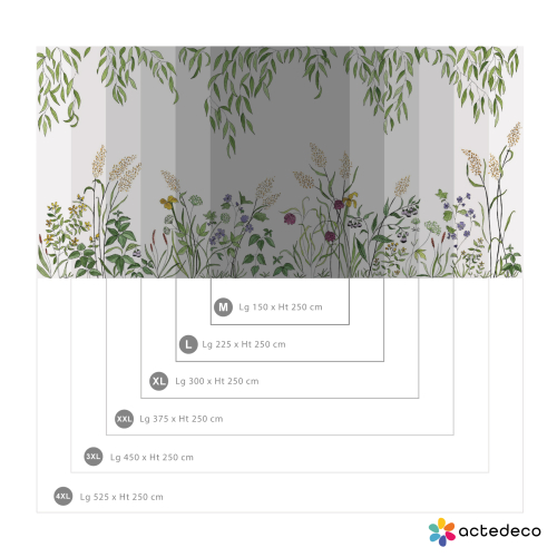 Papel pintado panorámico vegetación de dosel - Colección Axelle Design - Acte-Deco