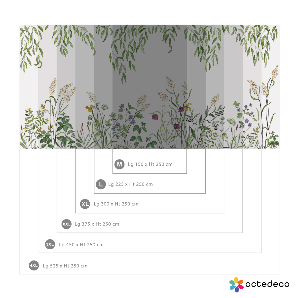 Panoramic wallpaper canopy vegetation - Collection Axelle Design - Acte-Deco