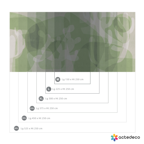 Carta da parati panoramica cactus grafico - Collezione Michela Maranzana - Acte-Deco