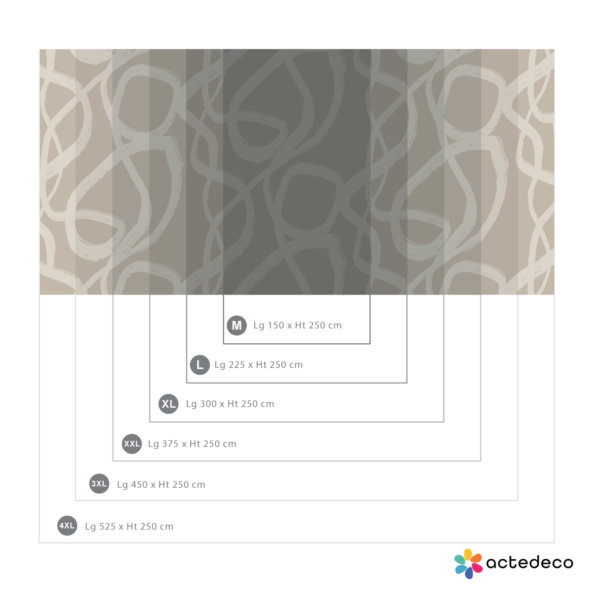 Panoramic wallpaper abstract line - Collection MMdesigner - Acte-Deco