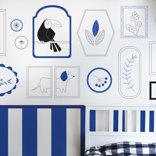 Panoramic wallpaper childlike frames - Collection La Petite Emi - Acte-Deco