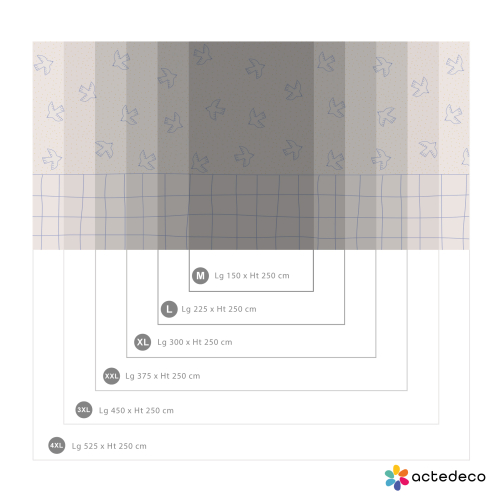 Panorama-Vliestapete fliegende Vögel - Kollektion La Petite Emi - ACTE-DECO