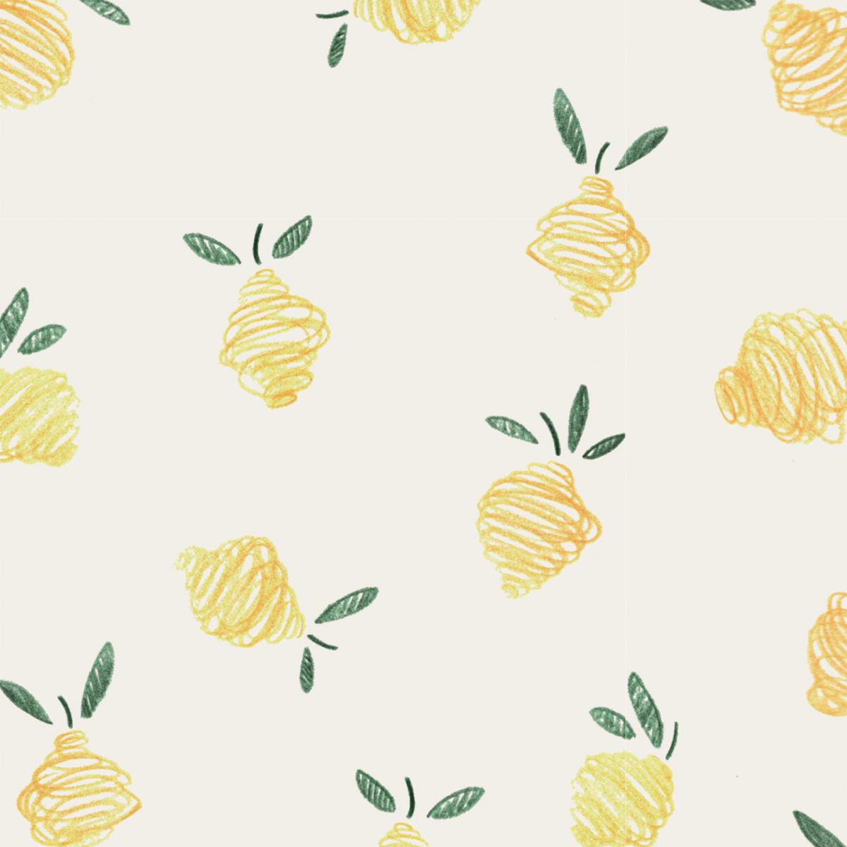 Papel pintado Lemons panorámico - Colección Émilie GAUVRIT Acte-Deco