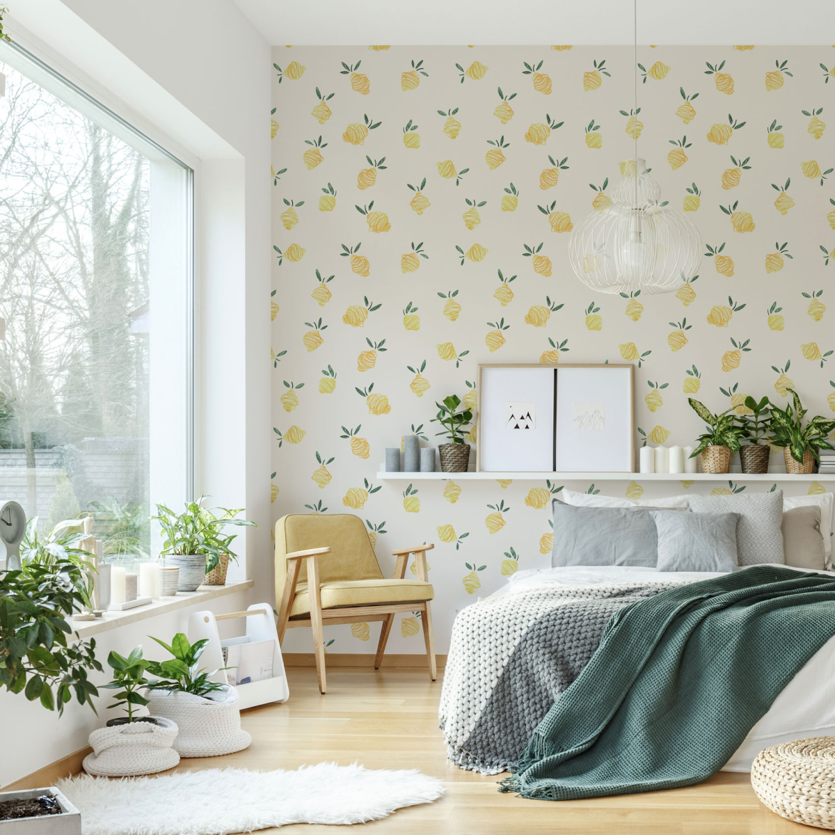 Lemons panoramic wallpaper - Collection Émilie GAUVRIT - Acte-Deco