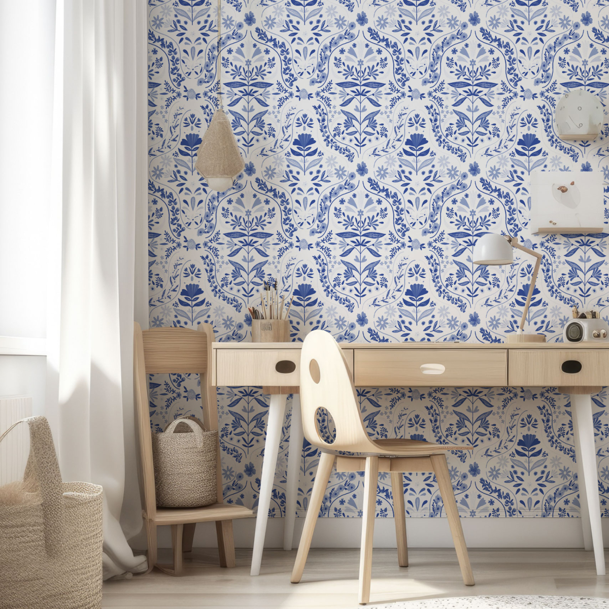 Panoramic wallpaper with Mediterranean motifs - Collection Émilie GAUVRIT - Acte-Deco