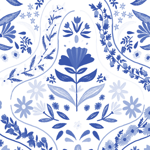 Panoramic wallpaper with Mediterranean motifs - Collection Émilie GAUVRIT - Acte-Deco