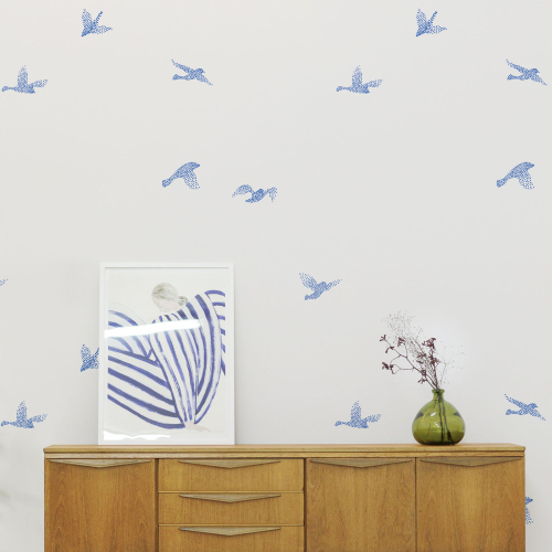 Panoramic wallpaper swallows birds - Collection Émilie GAUVRIT - Acte-Deco