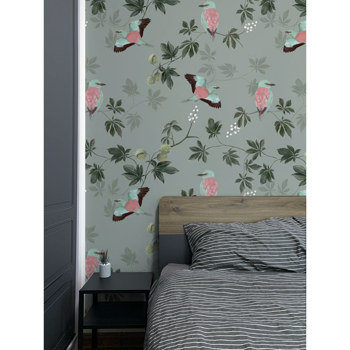 Papier peint panoramique Motif marronniers - Collection Jessica Le Divenah  - Acte-Deco