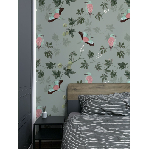 Papier peint panoramique Motif marronniers - Collection Jessica Le Divenah  - Acte-Deco